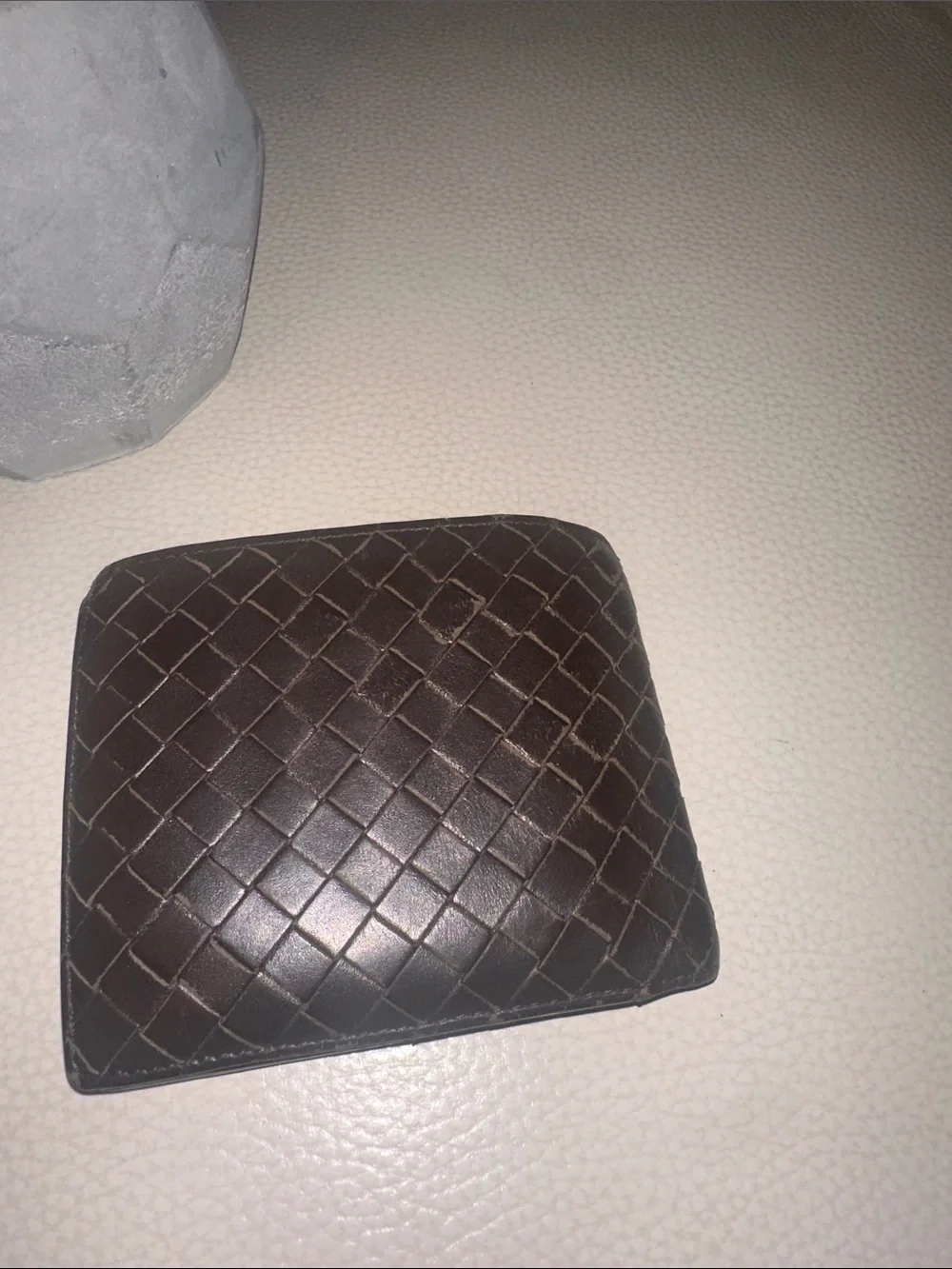 Bottega Veneta Dark Brown Intrecciato Leather Wallet